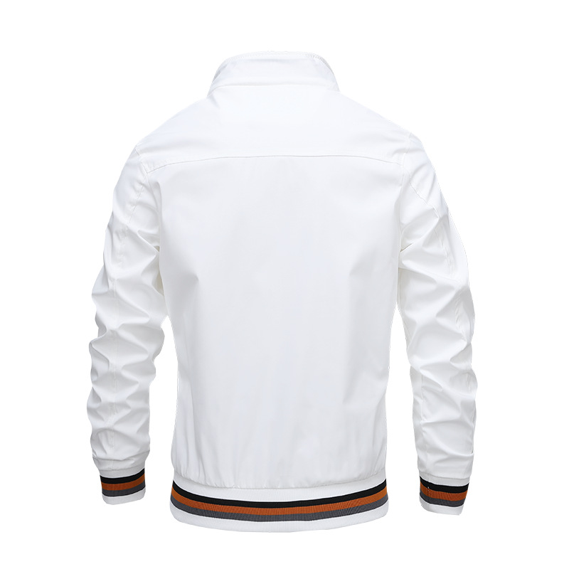 New Casual Jacket Men's Amazon Factory Direct Sales Spring and Autumn Sports Solid Color Jacket Men's Jackets