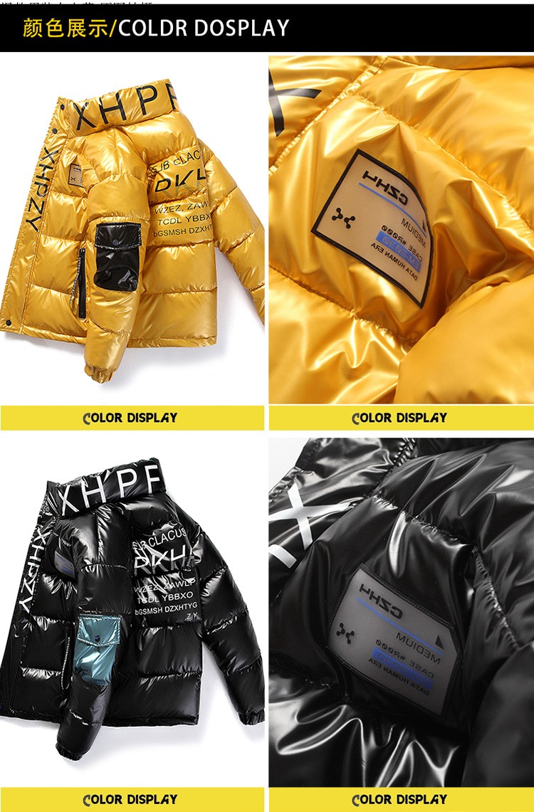 Wholesale Winter Men's Jackets Cotton-Padded Clothes Men's Clothing Overseas E-Commerce AliExpress Glossy down Cotton-Padded Clothes Popular Men's Clothes