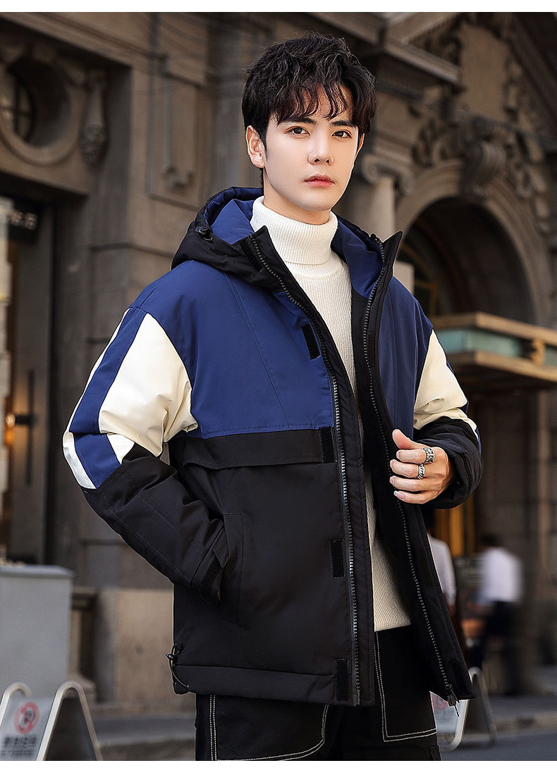 The new 2019 winter trend features matching hooded down jackets with white eiderdown overcoats