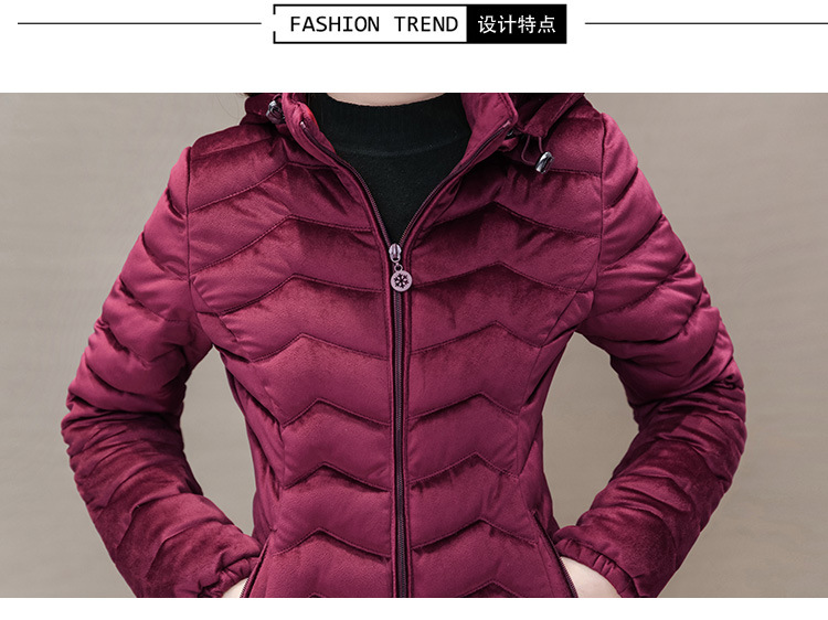 Autumn and Winter 2020 new down cotton-padded jackets for middle-aged and elderly women, padded cotton-padded jackets with thickened warm coats for slimming