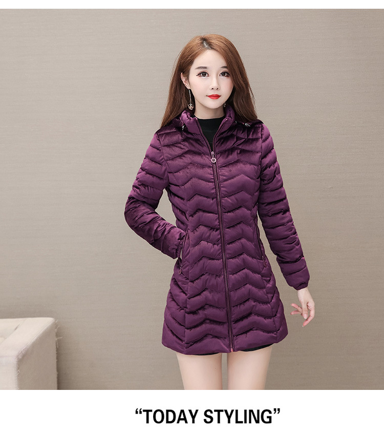 Autumn and Winter 2020 new down cotton-padded jackets for middle-aged and elderly women, padded cotton-padded jackets with thickened warm coats for slimming
