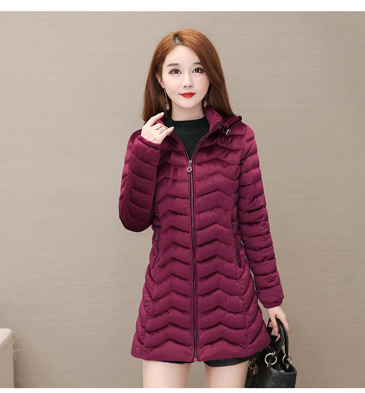 Autumn and Winter 2020 new down cotton-padded jackets for middle-aged and elderly women, padded cotton-padded jackets with thickened warm coats for slimming