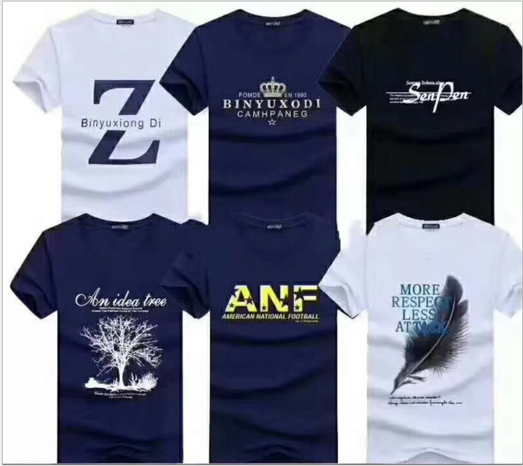 Hot Selling T-shirt, Stall, Hot and Profiteering Products, Men&#039;s Short-Sleeved T-shirt Inventory Clothing Tail Goods Processing