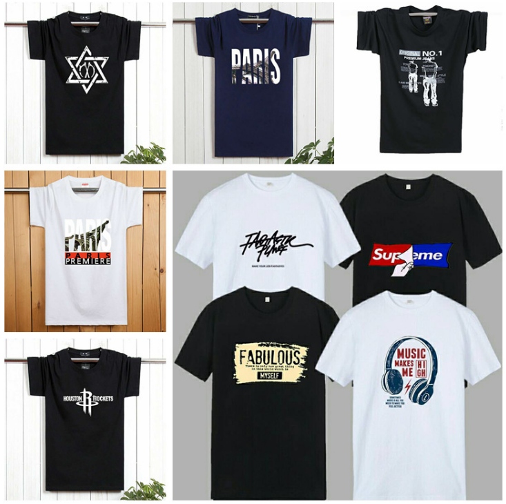 Hot Selling T-shirt, Stall, Hot and Profiteering Products, Men's Short-Sleeved T-shirt Inventory Clothing Tail Goods Processing