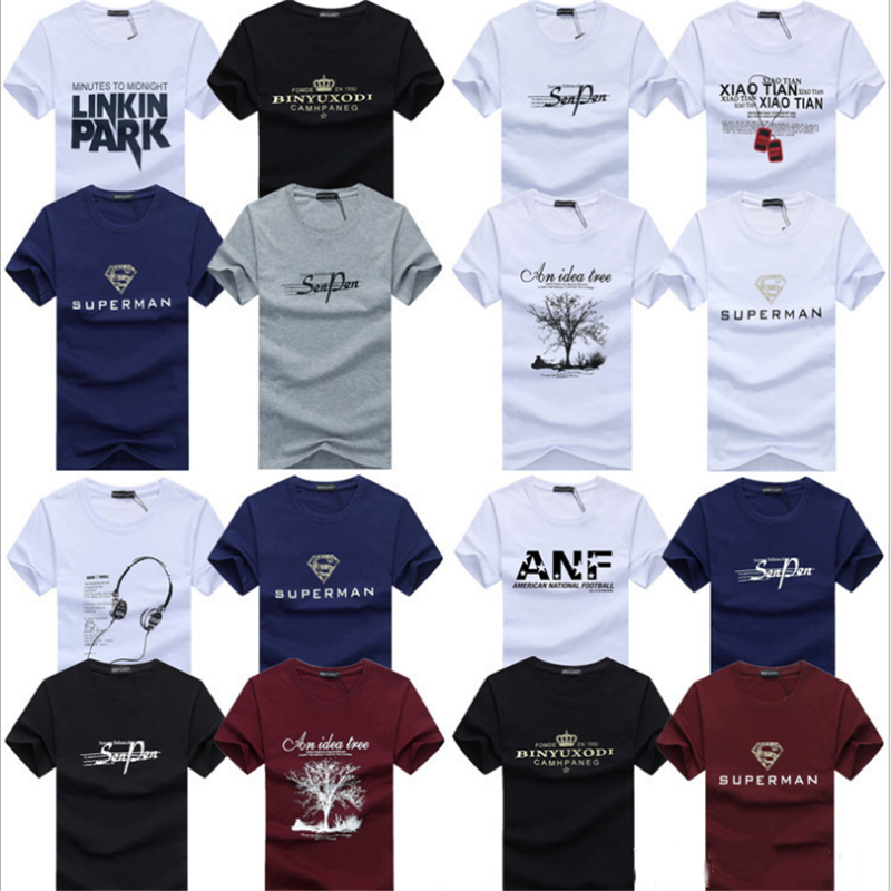 Hot Selling T-shirt, Stall, Hot and Profiteering Products, Men's Short-Sleeved T-shirt Inventory Clothing Tail Goods Processing