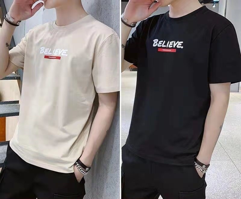 Hot Selling T-shirt, Stall, Hot and Profiteering Products, Men's Short-Sleeved T-shirt Inventory Clothing Tail Goods Processing