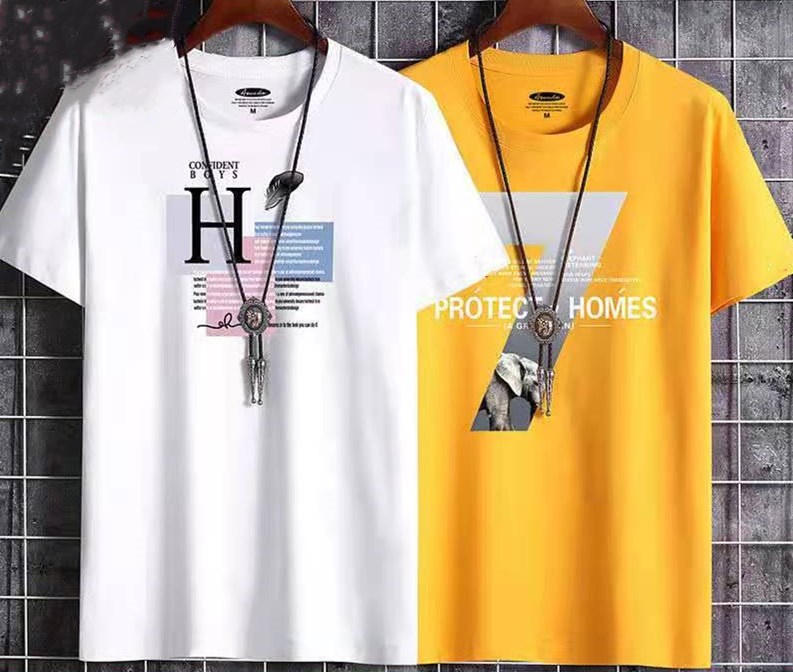 Hot Selling T-shirt, Stall, Hot and Profiteering Products, Men's Short-Sleeved T-shirt Inventory Clothing Tail Goods Processing