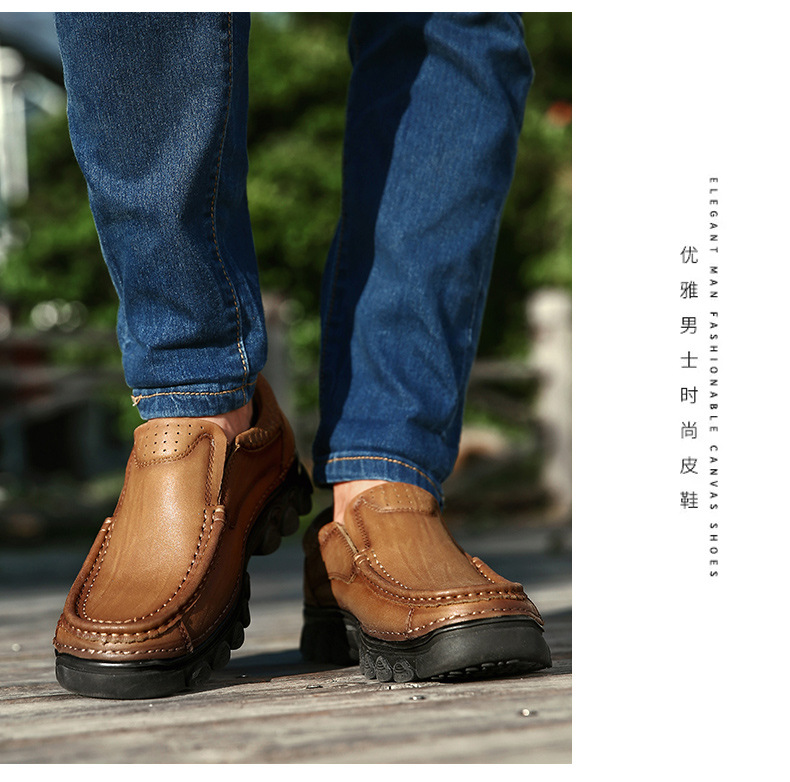 2022 Spring New Middle-Aged and Elderly Men's Shoes First Layer Cowhide Men's Casual Leather Shoes Outdoor Climbing Boots One Piece Dropshipping 2022 Spring New Middle-Aged and Elderly Men's Shoes First Layer Cowhide Men's Casual Leather Shoes Outdoor Climbing Boots One Piece Dropshipping