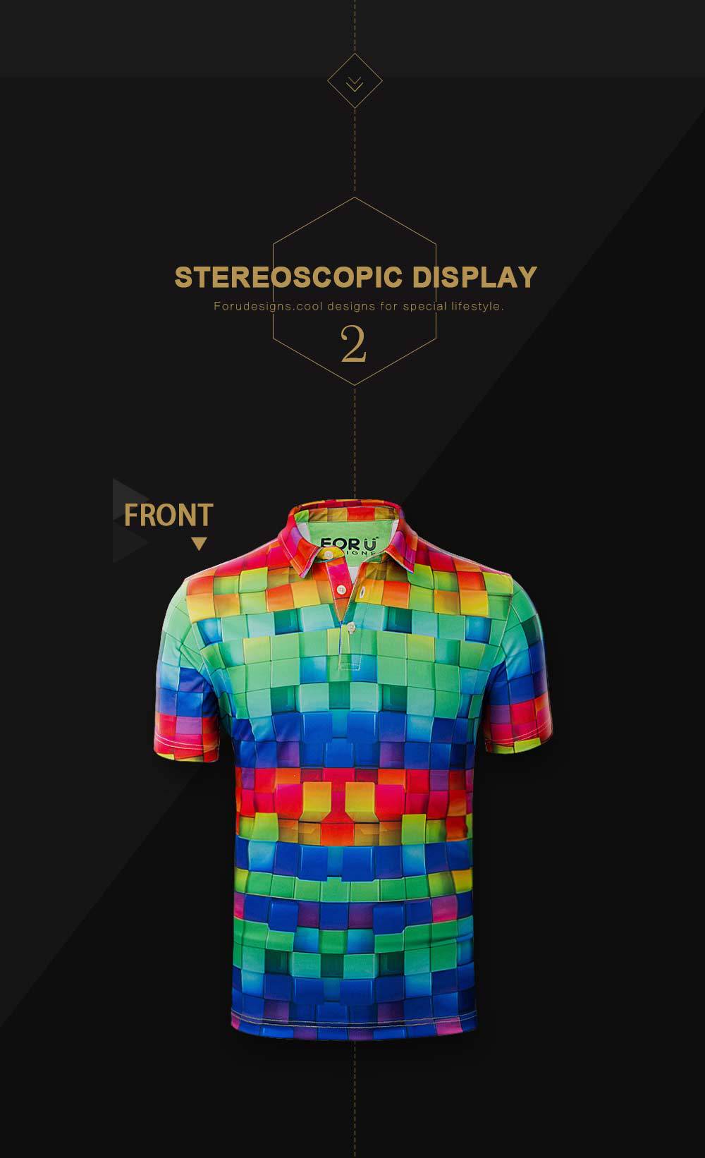 Beast Painting Custom Pattern Men's Shirt Short Polo Shirt Sports Lapel T-shirt One Piece Dropshipping Cross-Border