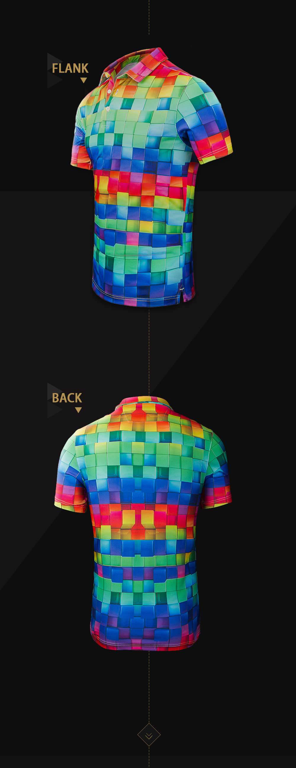 Beast Painting Custom Pattern Men's Shirt Short Polo Shirt Sports Lapel T-shirt One Piece Dropshipping Cross-Border