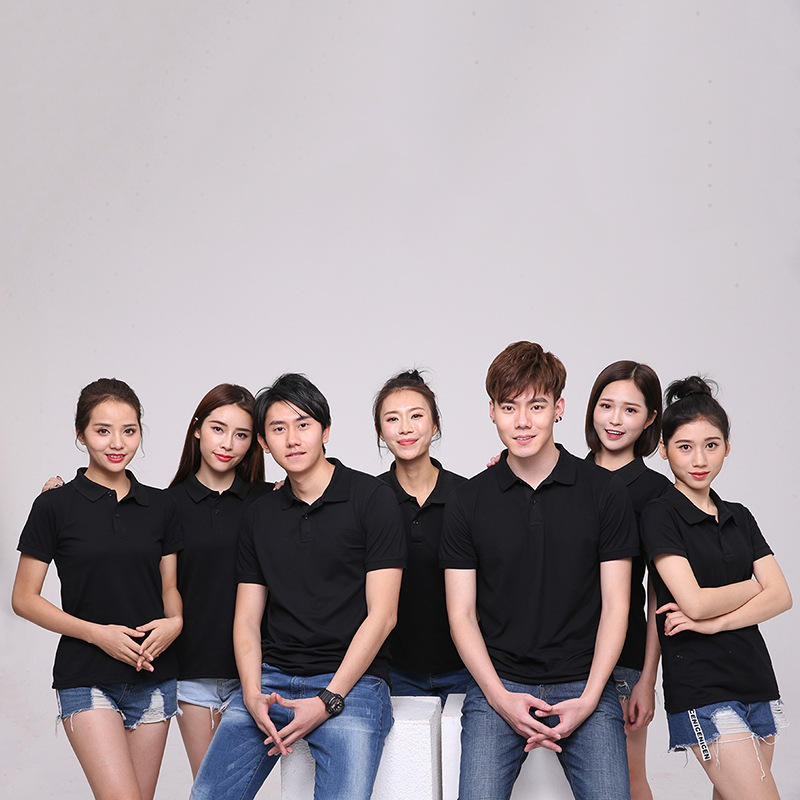 Jingdong Home appliance work clothes custom supermarket convenience store Huawei Tooling building materials Lapel Advertising shirt T-shirt Word Summer