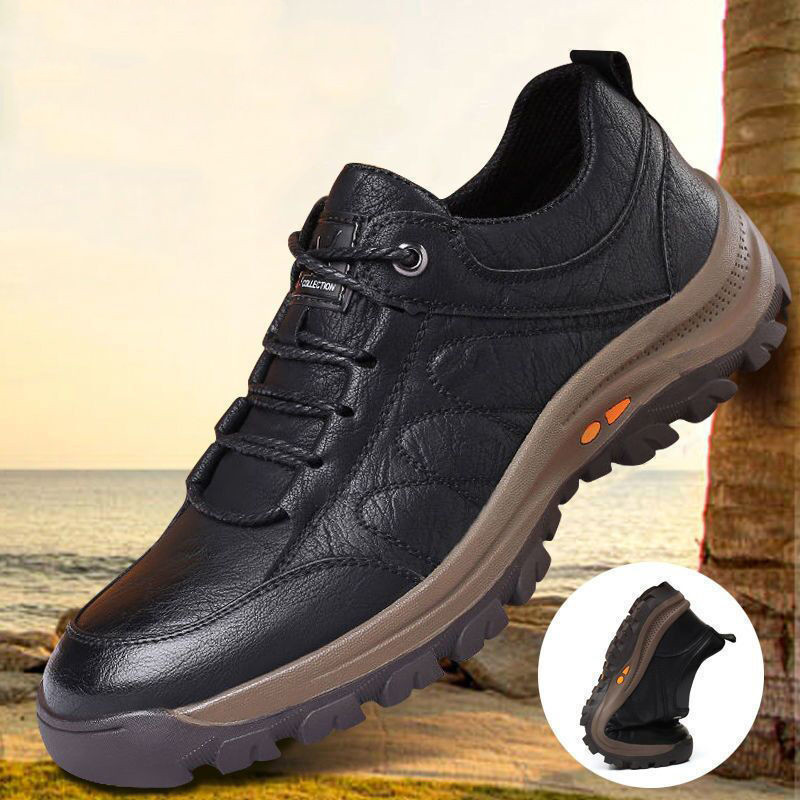 Outdoor Climbing Boots 2021 Autumn and Winter New Breathable Velvet Sport Casual Fashion Trends Leather Shoes Sneakers Men&#039;s Shoes