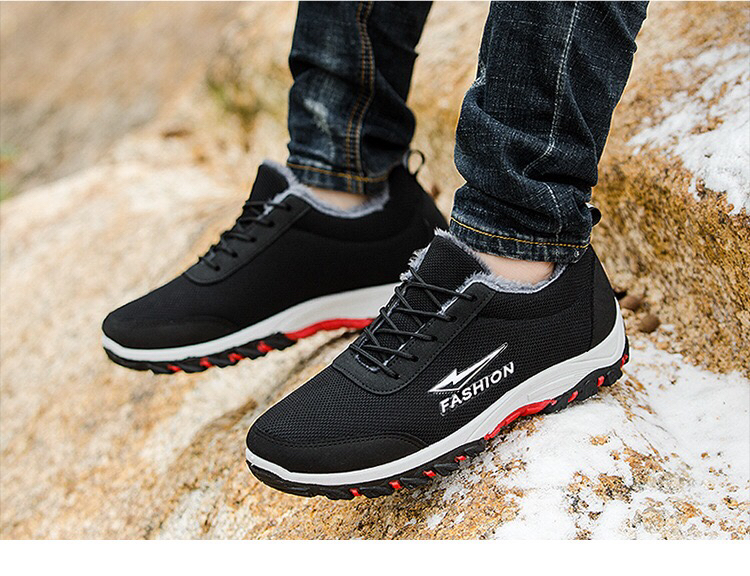 Winter Fleece-Lined Sneakers Men's Snow Boots Men's Warm Outdoor Climbing Boots Cotton Shoes Men's Light Running Winter Fleece-Lined Sneakers Men's Snow Boots Men's Warm Outdoor Climbing Boots Cotton Shoes Men's Light Running