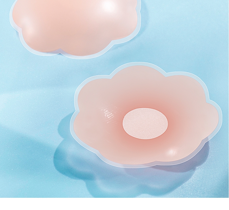 Breast Stickers Anti-Bump Nipple Stickers Chest Stickers for Women's Wedding Dress Thin Large Chest Silicone Bra 