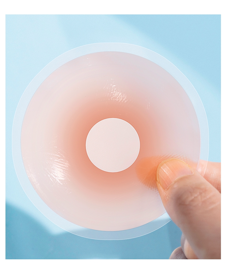 Breast Stickers Anti-Bump Nipple Stickers Chest Stickers for Women's Wedding Dress Thin Large Chest Silicone Bra 
