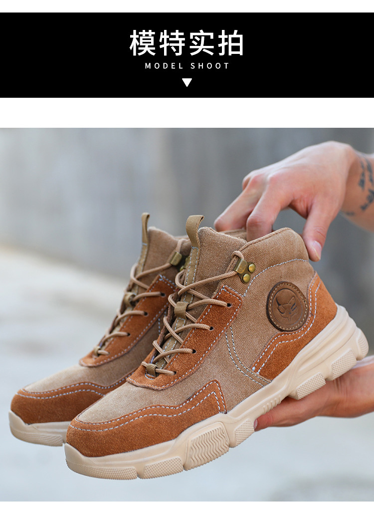 Cross-Border High Ankle Safety Shoes Attack Shield And Anti-Stab Steel Toe Cap Men 'S Soft And Comfortable Welder Protective Work Shoes