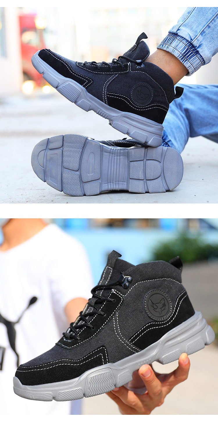 Cross-Border High Ankle Safety Shoes Attack Shield And Anti-Stab Steel Toe Cap Men 'S Soft And Comfortable Welder Protective Work Shoes