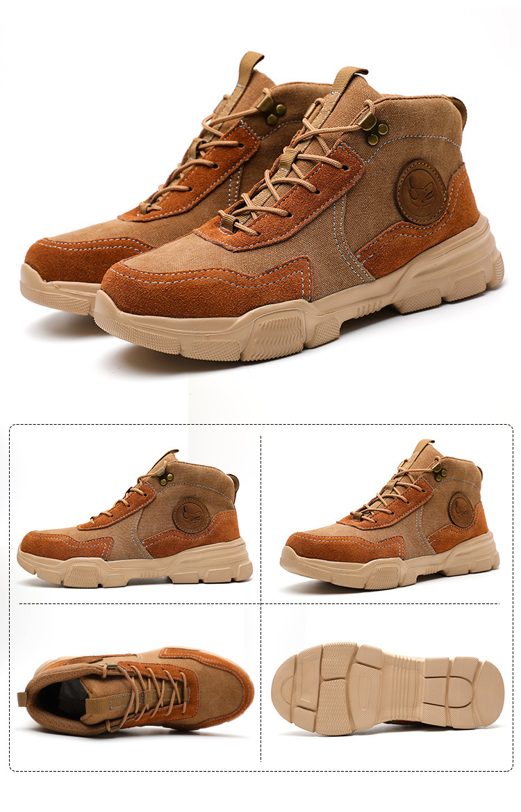 Cross-Border High Ankle Safety Shoes Attack Shield And Anti-Stab Steel Toe Cap Men 'S Soft And Comfortable Welder Protective Work Shoes