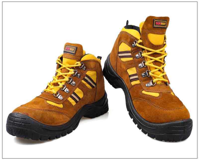 Foreign Trade Work Shoes Work Shoes Anti-Smashing and Anti-Penetration High-Top Breathable Men's Safety Shoes Cowhide Protective Footwear Foreign Trade Work Shoes Work Shoes Anti-Smashing and Anti-Penetration High-Top Breathable Men's Safety Shoes Cowhide Protective Footwear