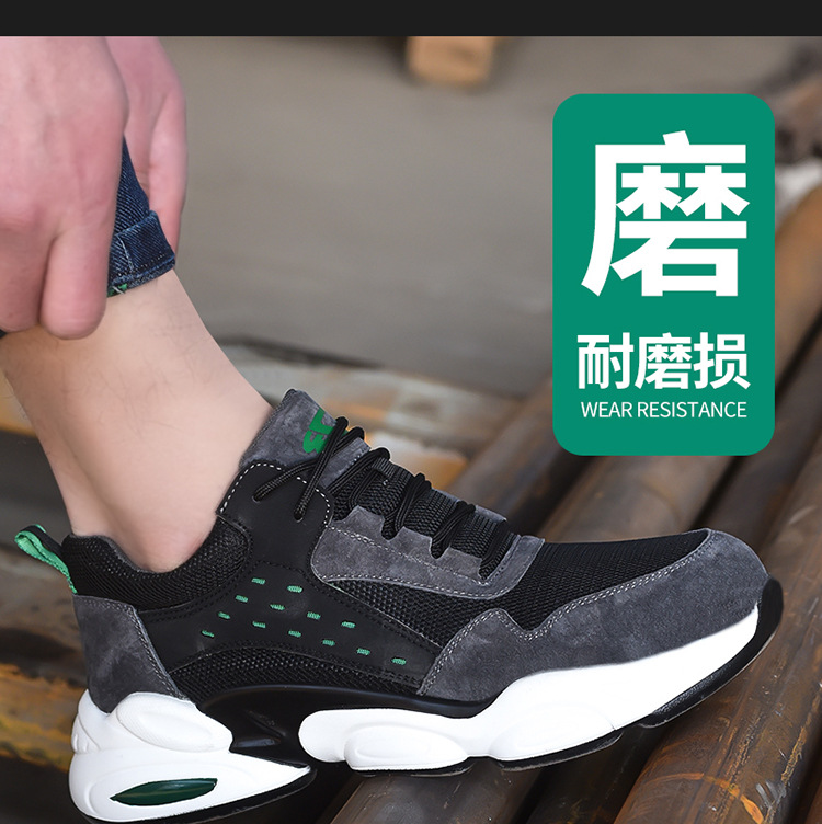 Cross-Border Summer New Lightweight Protective Shoes Pu Soft Bottom Breathable Mesh Anti-Smashing Safety Shoes Puncture-Proof Work Shoes for Men Cross-Border Summer New Lightweight Protective Shoes Pu Soft Bottom Breathable Mesh Anti-Smashing Safety Shoes Puncture-Proof Work Shoes for Men