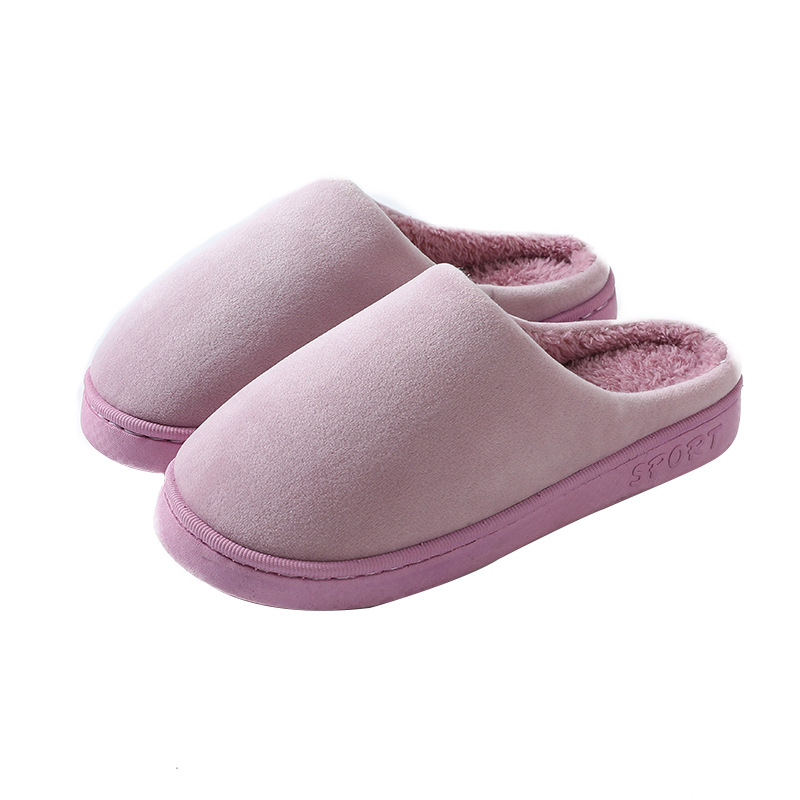 2021 Winter Cotton Slippers Men and Women Thick Bottom Couple Home Indoor Autumn Winter Cute Confinement Plush