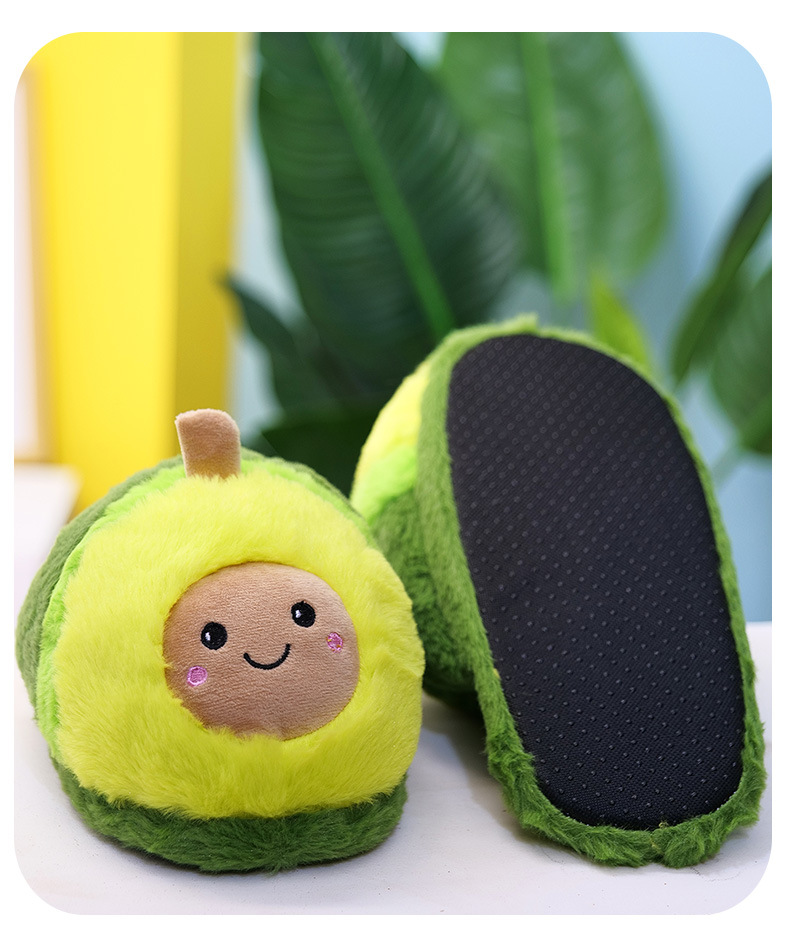 Winter Warm Avocado Cotton Slippers Plush Cotton Shoes Cute Cartoon Home Couple Thickened Non-Slip Soft Bottom Comfortable Winter Warm Avocado Cotton Slippers Plush Cotton Shoes Cute Cartoon Home Couple Thickened Non-Slip Soft Bottom Comfortable