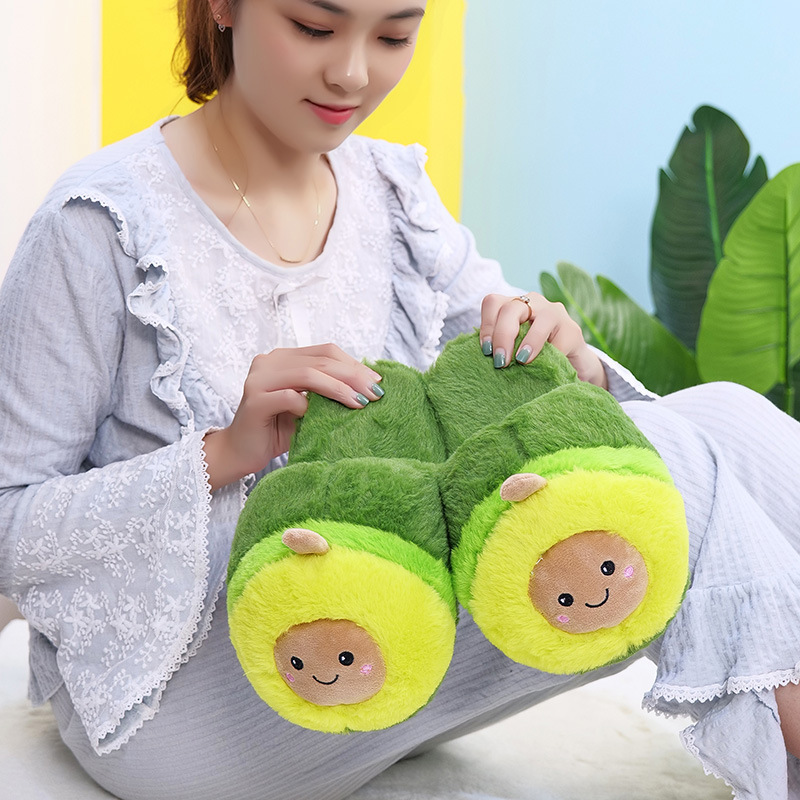 Winter Warm Avocado Cotton Slippers Plush Cotton Shoes Cute Cartoon Home Couple Thickened Non-Slip Soft Bottom Comfortable Winter Warm Avocado Cotton Slippers Plush Cotton Shoes Cute Cartoon Home Couple Thickened Non-Slip Soft Bottom Comfortable