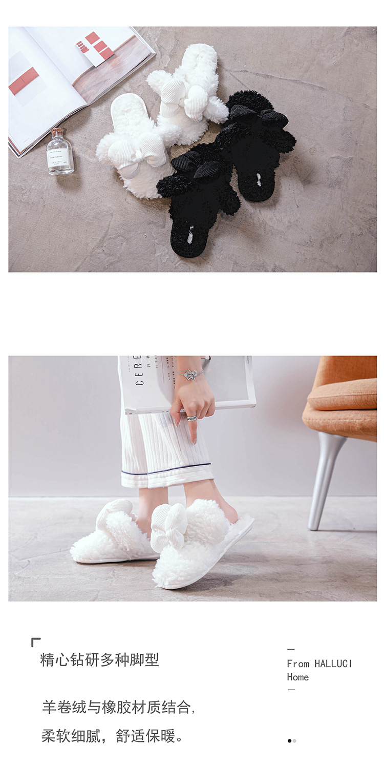 2020 New Autumn and Winter Cute Isn Style Three-Dimensional Bow Cotton Slippers Warm Comfortable Thickened Non-Slip Rubber Sole 2020 New Autumn and Winter Cute Isn Style Three-Dimensional Bow Cotton Slippers Warm Comfortable Thickened Non-Slip Rubber Sole