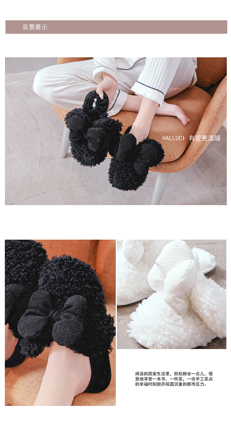 2020 New Autumn and Winter Cute Isn Style Three-Dimensional Bow Cotton Slippers Warm Comfortable Thickened Non-Slip Rubber Sole 2020 New Autumn and Winter Cute Isn Style Three-Dimensional Bow Cotton Slippers Warm Comfortable Thickened Non-Slip Rubber Sole