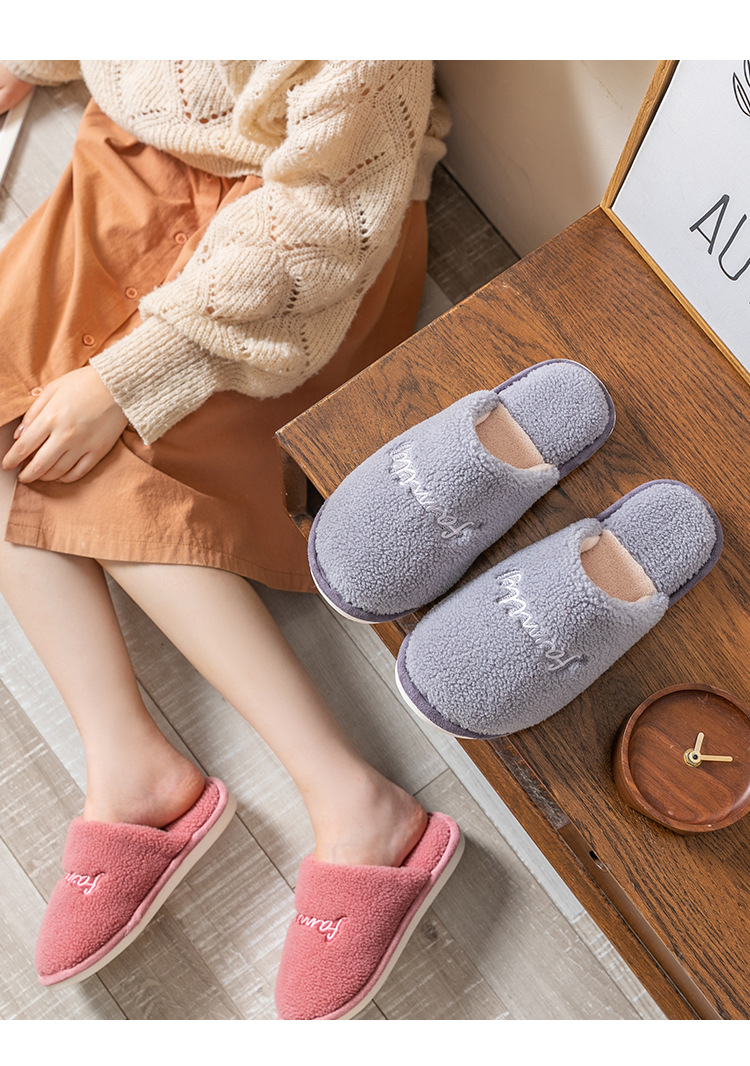 Cotton Slippers Women's Autumn and Winter Warm Home Home Thick-Soled Indoor Mute Breathable Plush Cartoon Slippers Women's Winter Cotton Slippers Women's Autumn and Winter Warm Home Home Thick-Soled Indoor Mute Breathable Plush Cartoon Slippers Women's Winter
