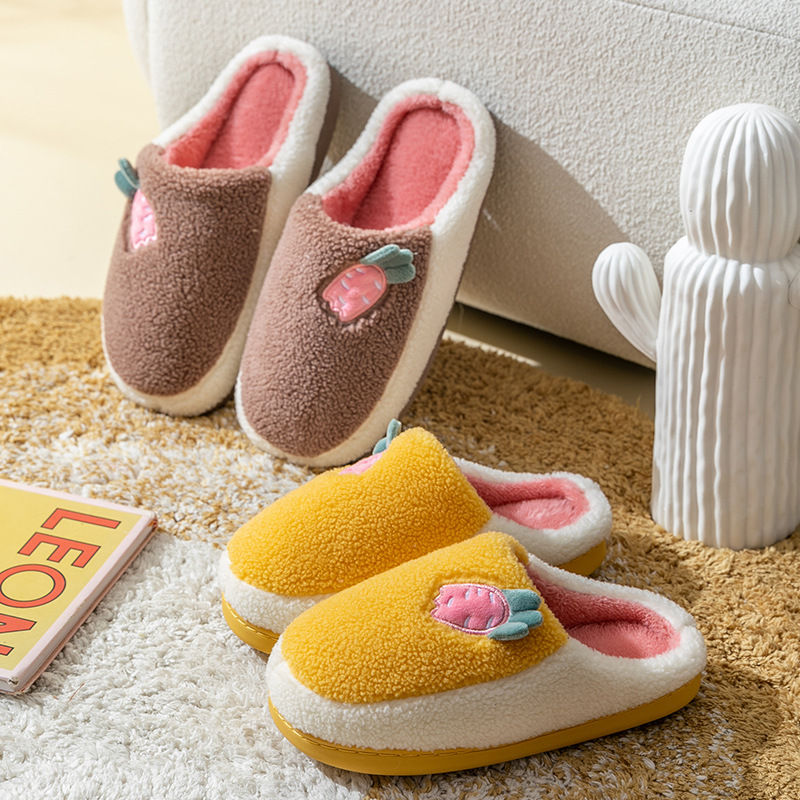 New Cotton Slippers Men&#039;s Thickened Winter Indoor Home Non-Slip Home Warm Breathable Cotton Shoes Women&#039;s Winter