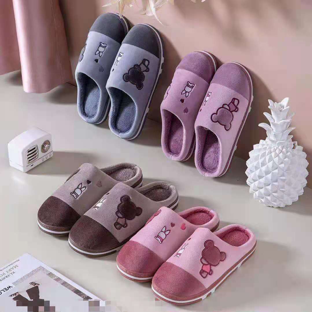Winter Cotton Slippers Women&#039;s plus Size Keep Warm Household Indoor Non-Slip Super Soft Slippers Couple Women&#039;s Cotton Shoes