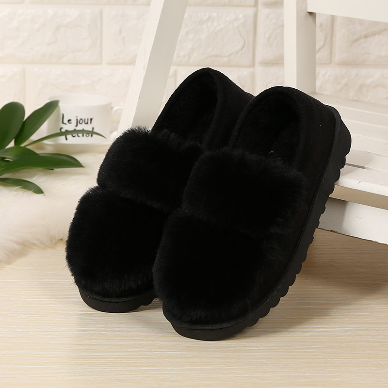Cotton slippers fashionable ladies doudou style home shoes warm thick soles and plush indoor and is suing wool slippers Cotton slippers fashionable ladies doudou style home shoes warm thick soles and plush indoor and is suing wool slippers