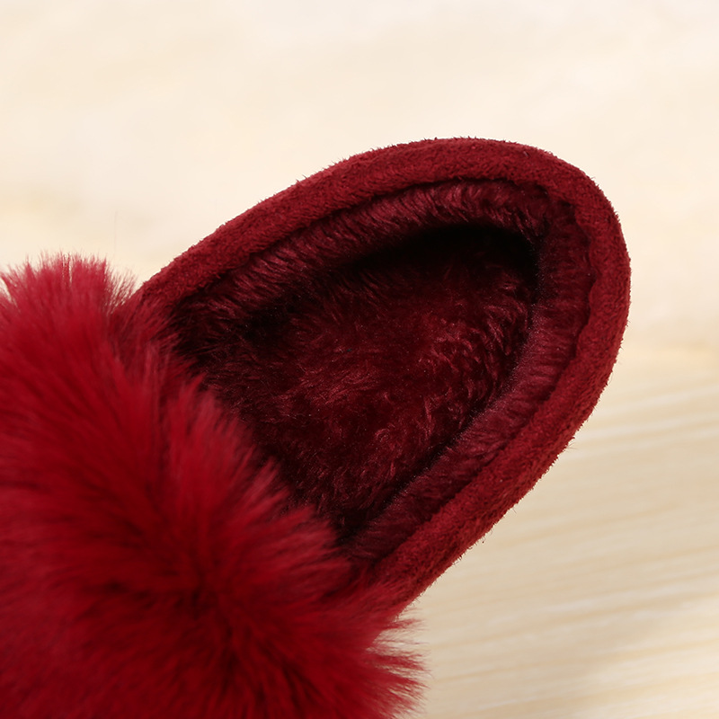 Cotton slippers fashionable ladies doudou style home shoes warm thick soles and plush indoor and is suing wool slippers Cotton slippers fashionable ladies doudou style home shoes warm thick soles and plush indoor and is suing wool slippers