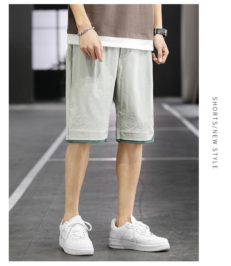 Shorts Men's Summer Loose Fashion Brand Casual Sports Five-Point Pants Ins Trendy Ice Silk Beach Pants Wholesale Shorts Men's Summer Loose Fashion Brand Casual Sports Five-Point Pants Ins Trendy Ice Silk Beach Pants Wholesale