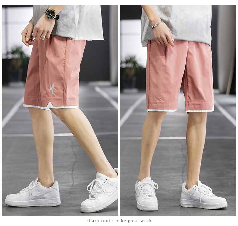 Shorts Men's Summer Loose Fashion Brand Casual Sports Five-Point Pants Ins Trendy Ice Silk Beach Pants Wholesale Shorts Men's Summer Loose Fashion Brand Casual Sports Five-Point Pants Ins Trendy Ice Silk Beach Pants Wholesale