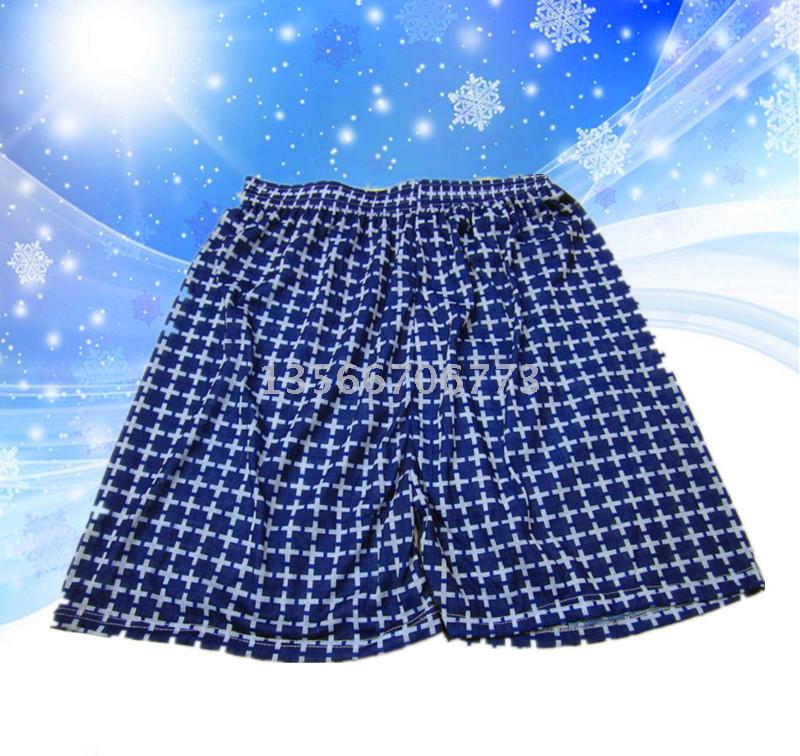 Processing of beach pants cotton flat - horned pattern shorts plus fat to increase swimming shorts