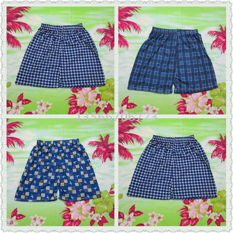 Processing of beach pants cotton flat - horned pattern shorts plus fat to increase swimming shorts Processing of beach pants cotton flat - horned pattern shorts plus fat to increase swimming shorts