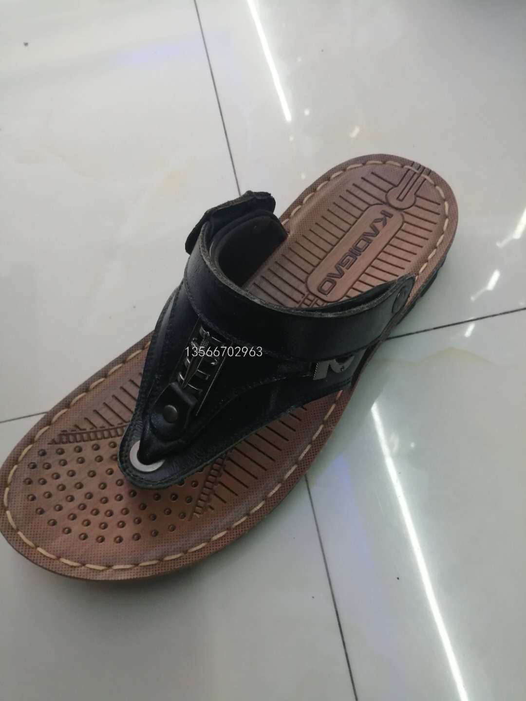 Inventory Currently Available Leather Sandals Summer Men&#039;s Casual Dual-Use Sandal Slippers Flip-Flops Beach Shoes Anti-Slip