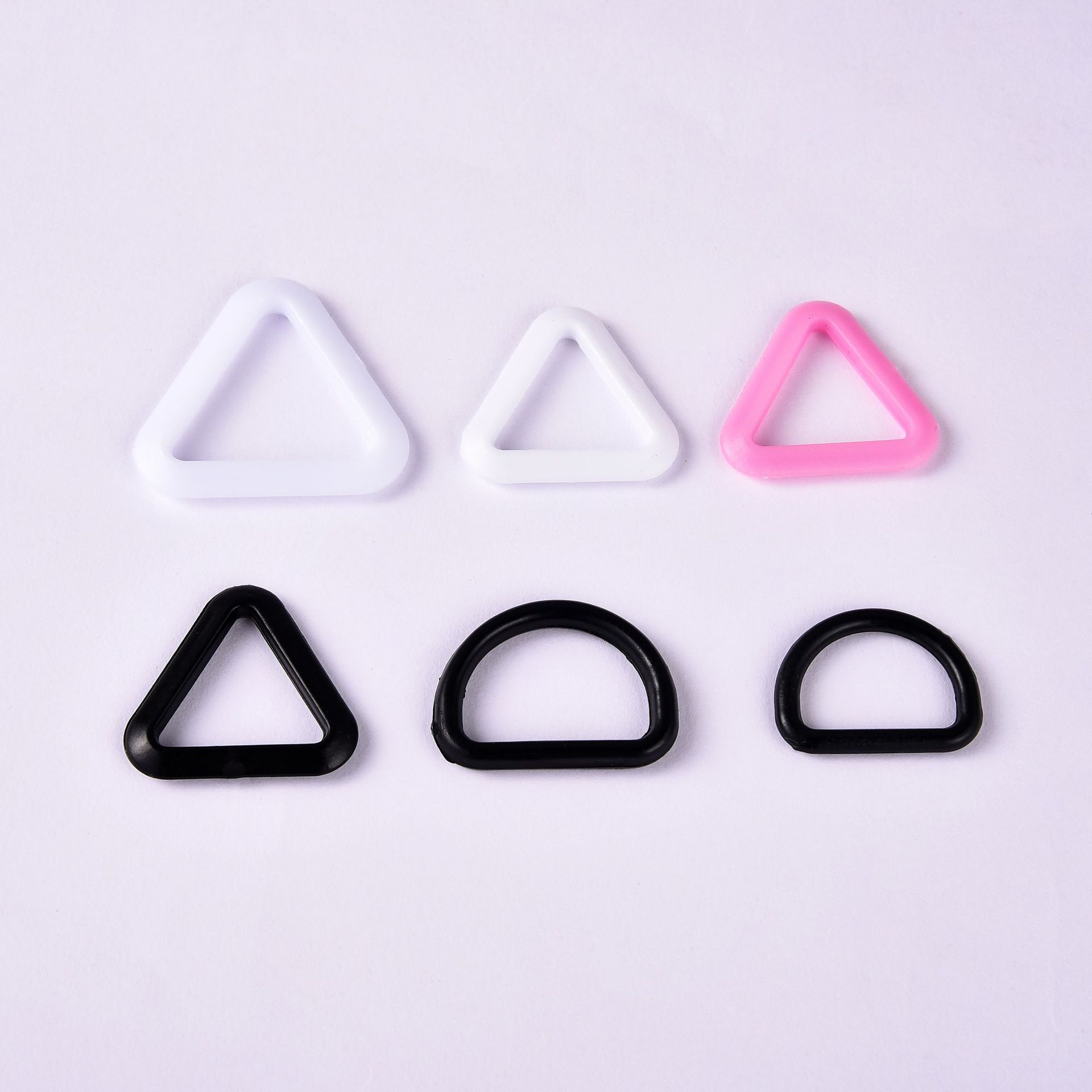 Semicircle D-Ring Bra Hook Plastic Underwear Triangle Adjustable Buckle Accessories Black and White See-through Bra Straps Adjustable Buckle