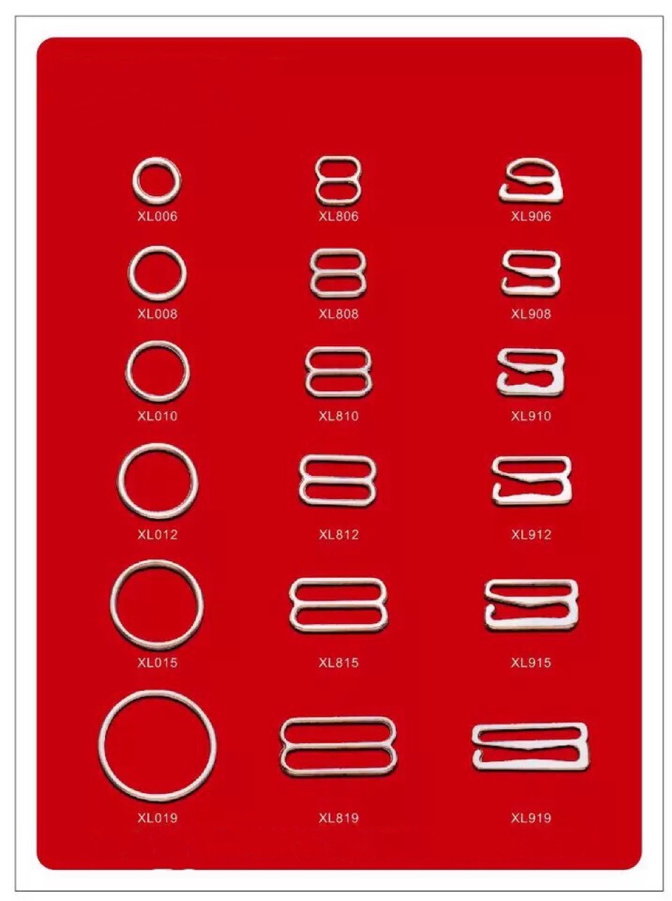 Wholesale Metal 8-Word Buckle 0-Word Buckle 9-Word Buckle Inner Diameter Adjustable Button Bra Hook Circle Buckle Underwear Accessories