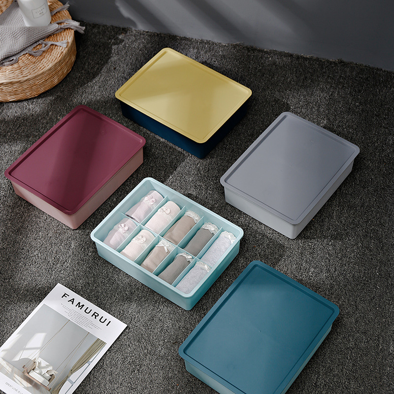 Underwear Underwear Storage Box Compartment Household Socks Bra Storage Basket Sundries with Lid Finishing Box Compartment Fabulous Accessories Box