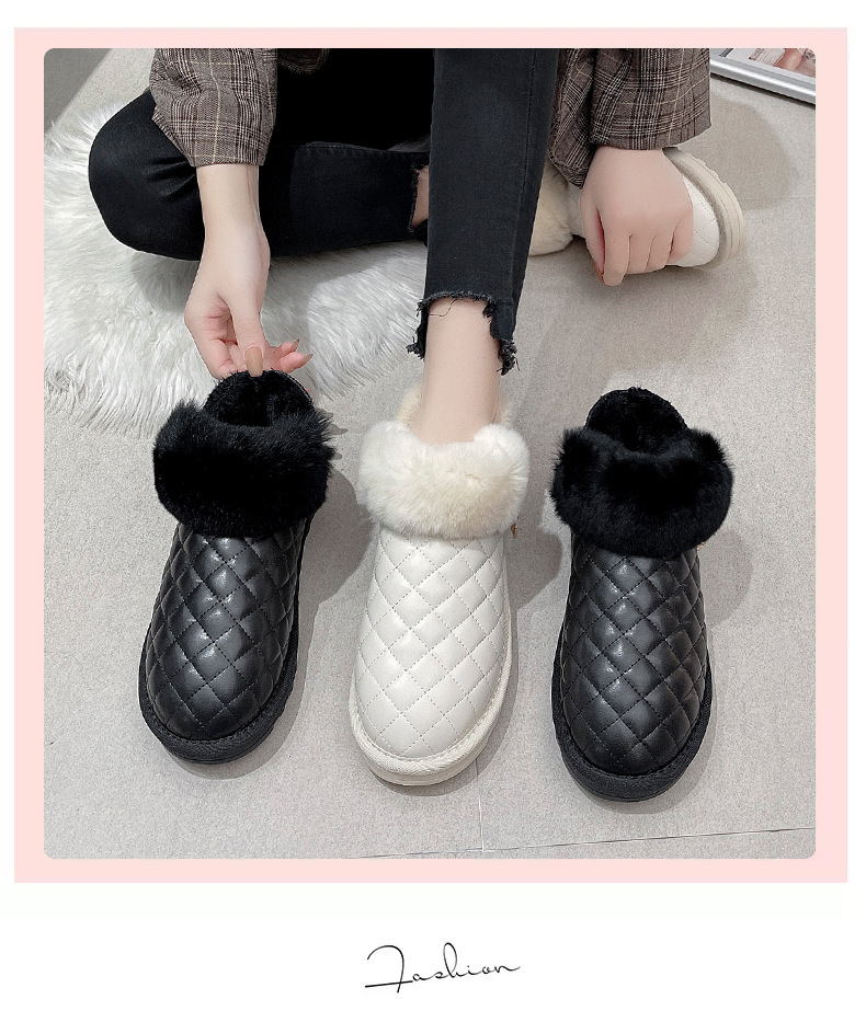 2021autumn and Winter New Snow Boots Female Korean Short Tube Velvet Thick Fashion round Head Student Women's Cotton Shoes