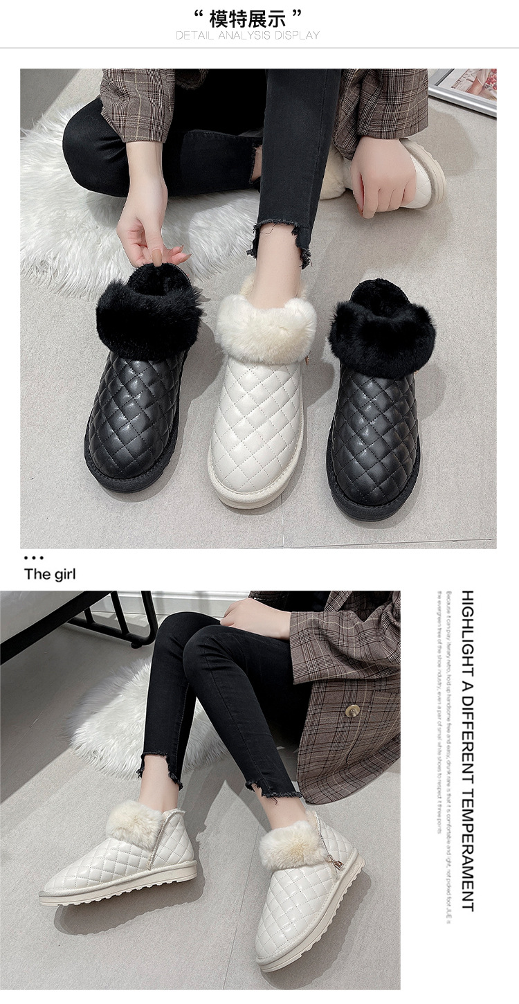 2021autumn and Winter New Snow Boots Female Korean Short Tube Velvet Thick Fashion round Head Student Women's Cotton Shoes