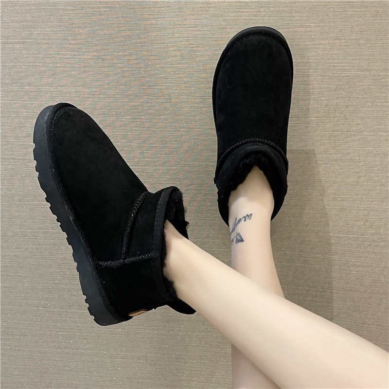 2021winter New Fashion Casual Snow Boots Solid Color Soft-Soled Thickened Women&#039;s Shoes Warm Matte Cotton-Padded Shoes for Women