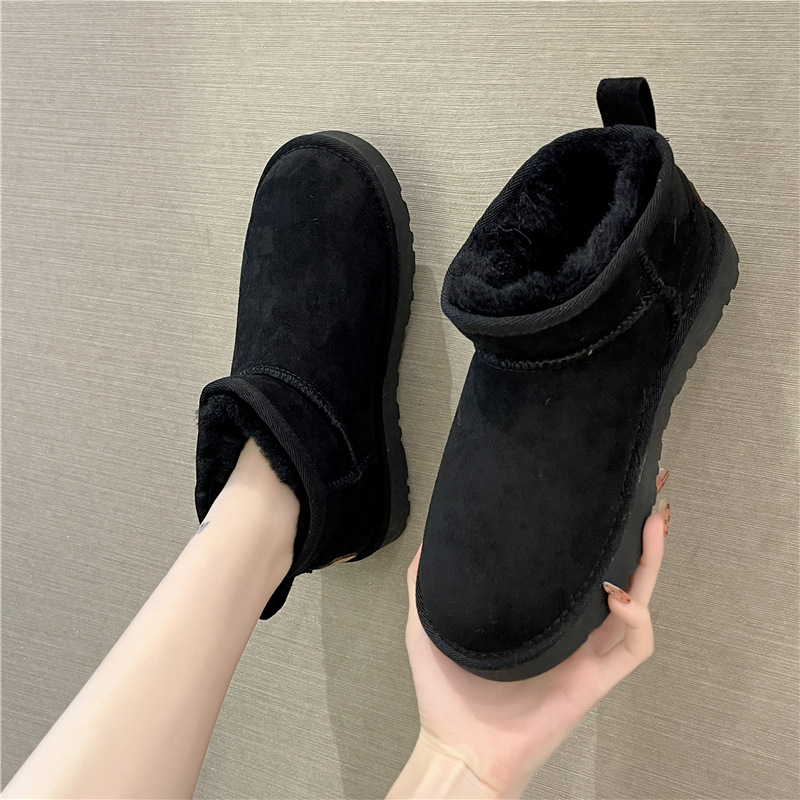 2021winter New Fashion Casual Snow Boots Solid Color Soft-Soled Thickened Women&#039;s Shoes Warm Matte Cotton-Padded Shoes for Women
