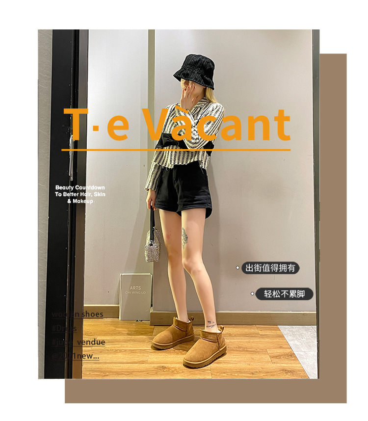 2021winter New Fashion Casual Snow Boots Solid Color Soft-Soled Thickened Women's Shoes Warm Matte Cotton-Padded Shoes for Women