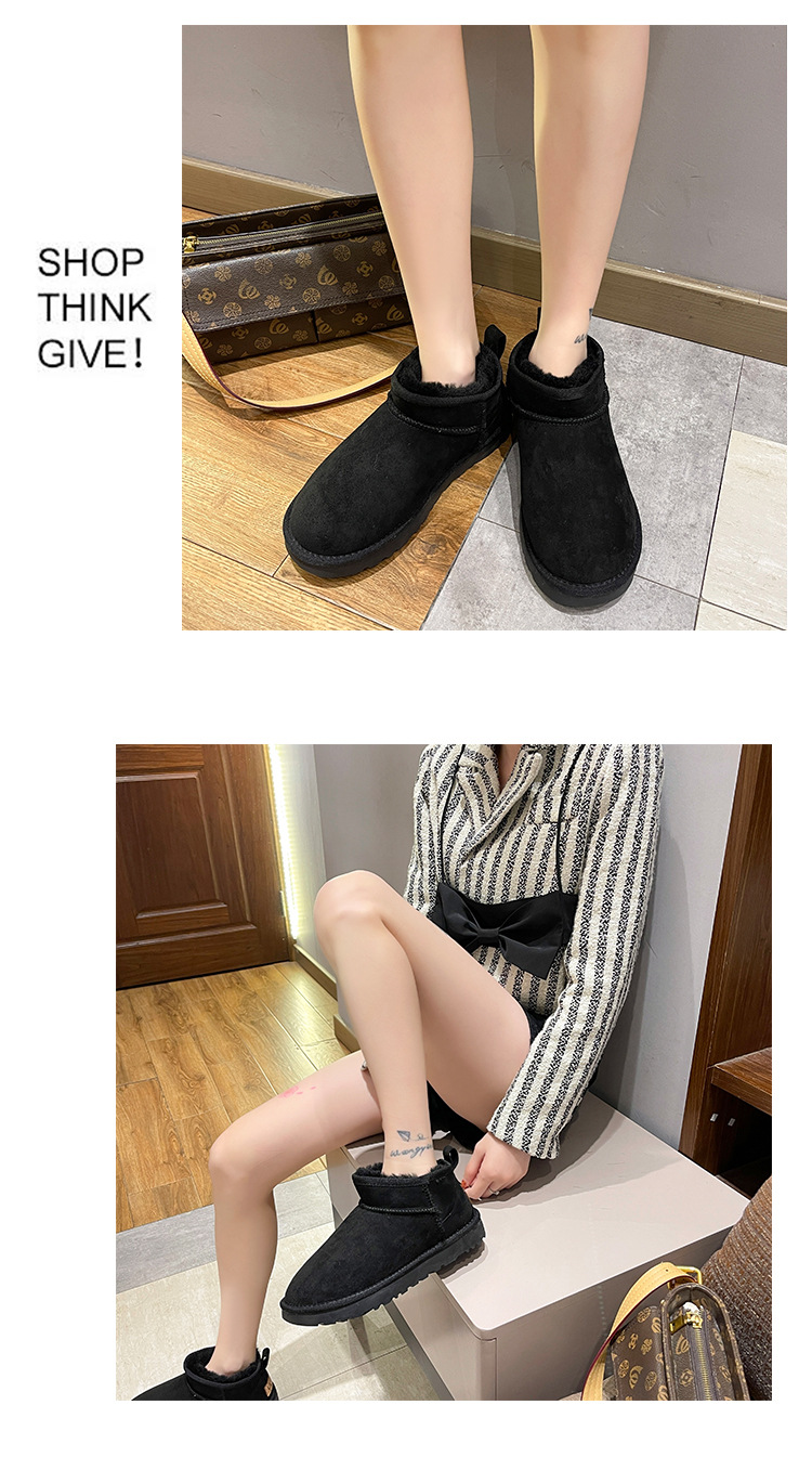 2021winter New Fashion Casual Snow Boots Solid Color Soft-Soled Thickened Women's Shoes Warm Matte Cotton-Padded Shoes for Women