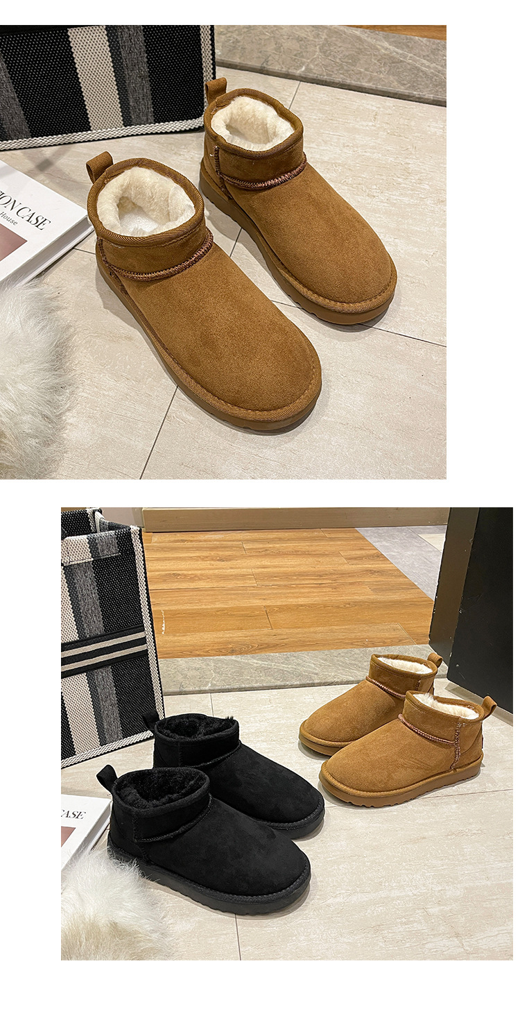 2021winter New Fashion Casual Snow Boots Solid Color Soft-Soled Thickened Women's Shoes Warm Matte Cotton-Padded Shoes for Women