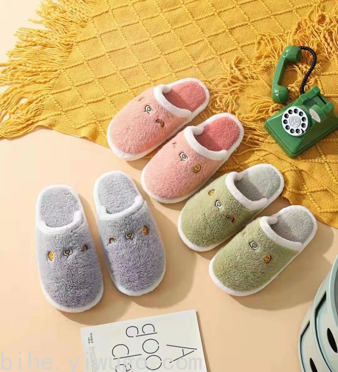 2021waterproof Home Slippers Cotton Shoes Indoor Mop Men's Shoes Women's Shoes Snow Boots